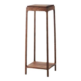 北美黑胡桃实木花架子客厅置物家用新中式花几多层盆景栽轻奢落地