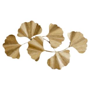 纽约下城公园进口钟灵毓秀香槟金优美银杏翩翩金属壁饰