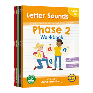 小book点 Junior 小豆爬藤自然拼读解码读本练习册3本非点读版  Junior 音素练习册5本点读版