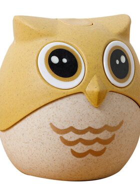 卡通猫头鹰可爱滑盖家用牙签筒