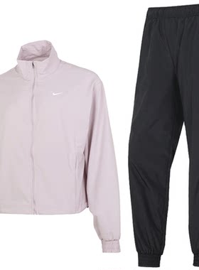茵特丨耐克梭织外套女款运动套装夏季跑步运动服立领夹克收口长裤