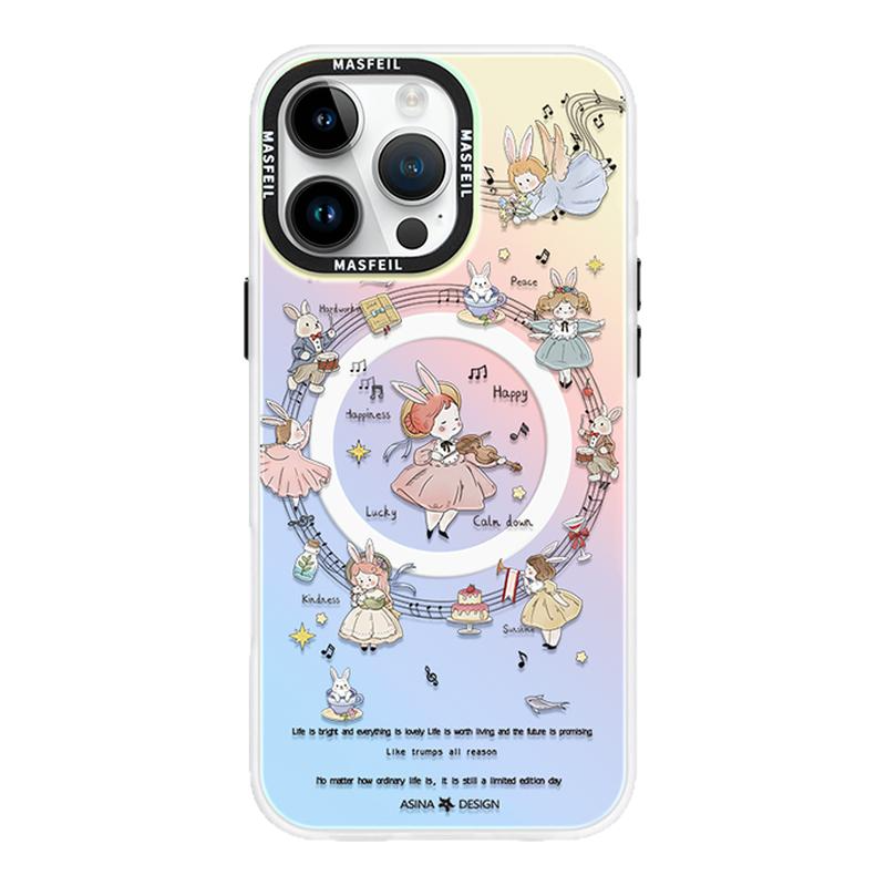时之舞会适用苹果17Promax手机壳14磁吸支架iPhone16Pro保护套好看15超薄网红plus全包可爱ip13新款高级感