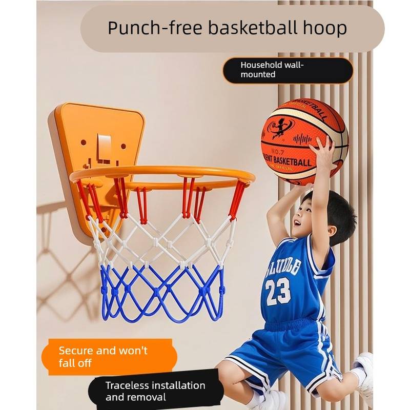 免打孔室内篮球框壁挂式静音球投篮球框儿童蓝球架家用可折叠篮筐