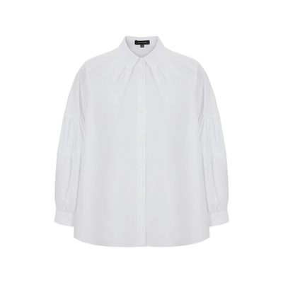 MARYLING白色塔塔袖衬衫上衣