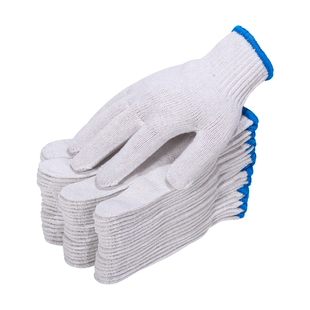 棉线劳保手套棉纱耐磨白线薄款干活劳动加厚纯劳工人工作工地批发