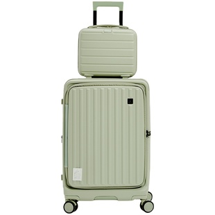 CROWN皇冠前开盖拉链行李拉杆子母箱女大容量密码箱20寸25寸套装