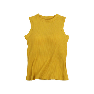 带胸垫吊带背心睡衣女夏纯棉免文胸罩杯一体运动瑜伽无袖露肩上衣