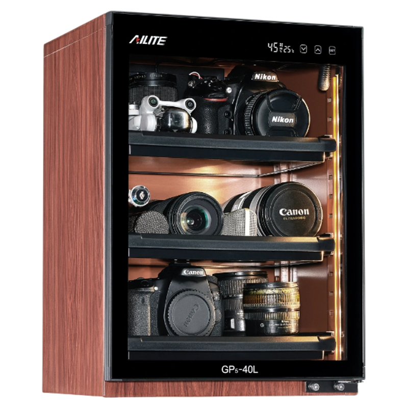 艾励特相机干燥箱单反镜头电子防潮箱密码锁干燥柜邮票话筒耳机除湿箱存茶叶普洱保存柜密封箱元器件收纳40L