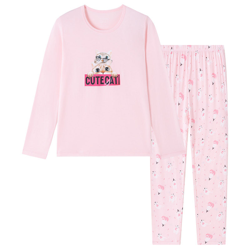 舒雅女童莫代尔家居服套装