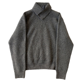 H1c 双层领*高领羊毛混纺针织毛衣打底长袖 多形态领口/软糯亲肤