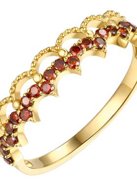 18K黄金戒指皇冠设计戒指