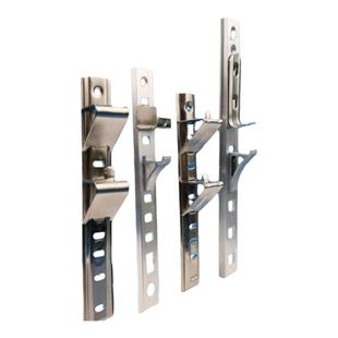 冰箱冰柜卡扣固定器隔层不锈钢支撑架铝挂钩子商用配件条孔冷藏厚