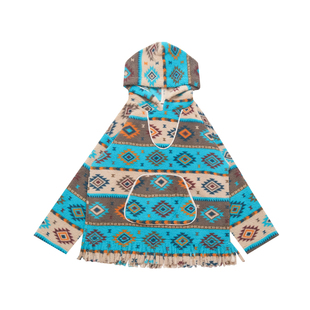 JAC梦想家童装◆游牧一下~民族风双面绒连帽流苏卫衣儿童外套上衣