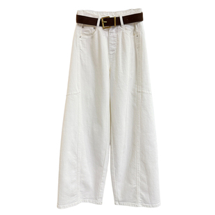 大大N货！谁穿谁夸！中高腰牛仔镰刀阔腿裤女   M030003~JS