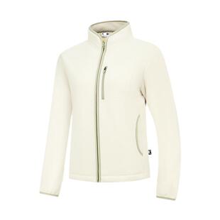 乔丹中科探抗静电抓绒衣外套女士春季新款商场同款摇粒绒针织开衫