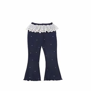 女童打底裤外穿棉质加绒加厚2025新款儿童女宝秋裤子厚黑色秋冬