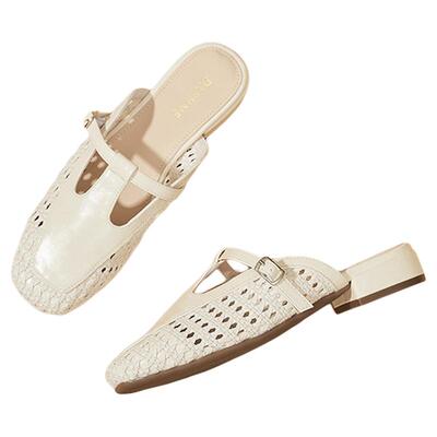 达芙妮镂空包头半拖鞋