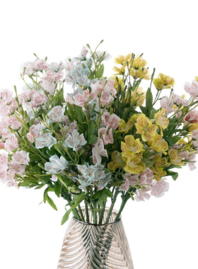 跳舞兰仿真花束欧式家居客厅摆件花艺假花干花餐桌电视柜装饰摆设