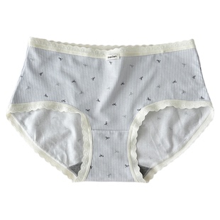 彩田内裤女25年秋冬新款中腰棉莫印花甜妹少女短裤10A抗菌三角裤