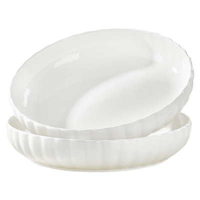 若岚深盘碟子陶瓷家用圆形釉下彩