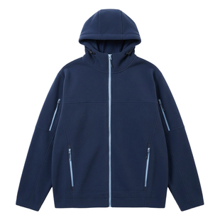 男士独特好看摇粒绒外套男冬季户外运动连帽衫保暖加厚抓绒衣男款