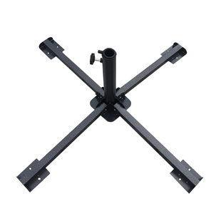 户外遮阳伞底座摆摊大伞支架广告伞大十字伞座加固黑金钢四脚铁座