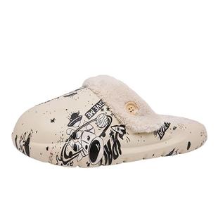 棉拖鞋男款冬季居家室内加绒保暖棉鞋青少年外穿防水防滑大码拖鞋