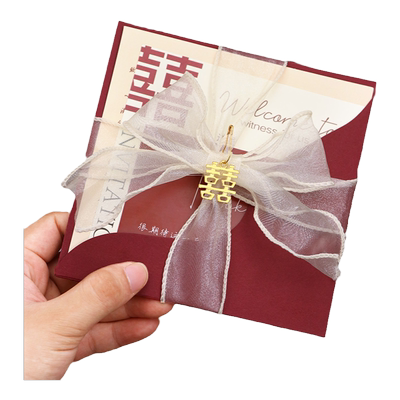 可定制照片可打印信息的结婚请柬