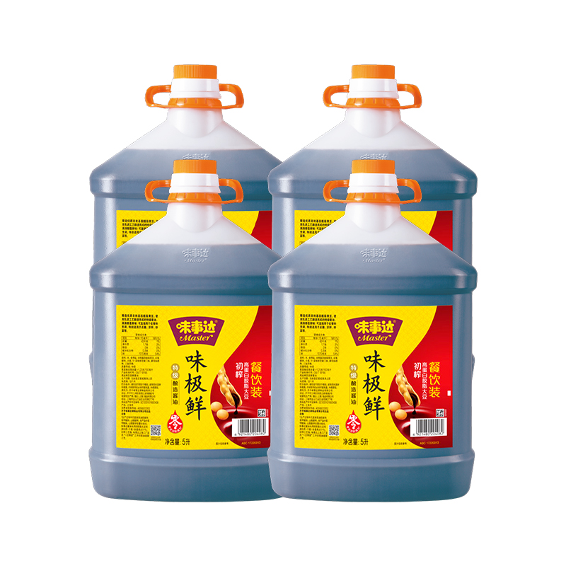 味事达味极鲜酱油5L*4瓶黄豆酱油煲仔饭酱汁厨房商用大桶装生抽