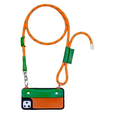 挂绳斜挎式可背苹果钱包款手机壳