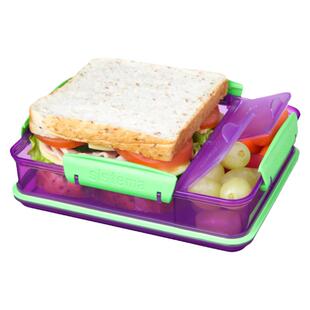 sistema 分格水果保鲜盒便携多格沙拉餐盒轻食学生儿童微波炉饭盒