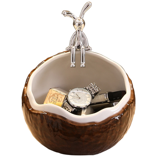 入户钥匙收纳玄关摆件客厅鞋柜装饰品中古风轻奢好物高级感置物架