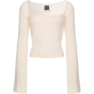 修身微喇直筒袖针织衫