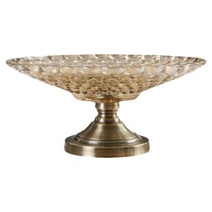 水晶玻璃高脚果盘复古轻奢高档水果盘法式精致客厅美式大欧式托盘