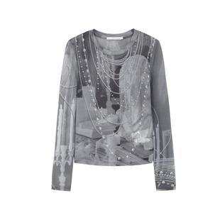 REVAN芮范设计师款古典美学印花打底衫T恤RL10801044