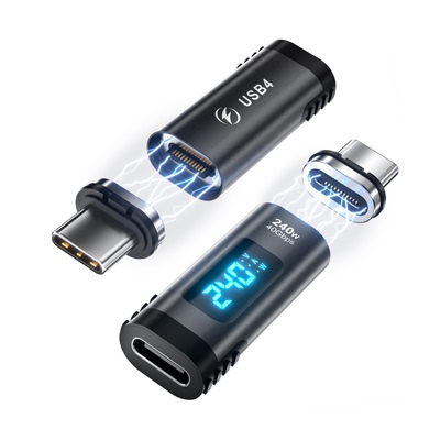 数显磁吸转接头typec口40Gbps
