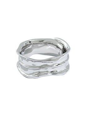 野生螺纹拉丝不规则戒指