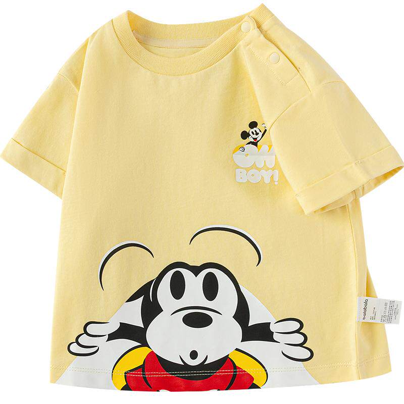 【迪士尼】巴拉巴拉婴儿t恤宝宝短袖上衣男童女童2025新款夏装萌