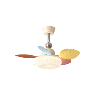 儿童房风扇灯现代时尚卡通卧室幼儿园吊扇风扇变频静音彩色吊扇灯