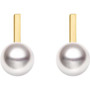 HELAS赫拉音符系列Akoya海水珍珠耳钉18K金耳饰女耳环珠宝礼物