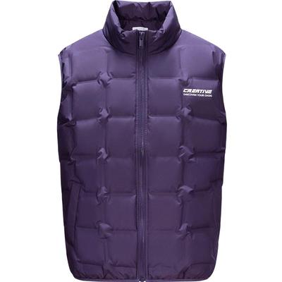 森马印花肌理外套宽松羽绒马甲男