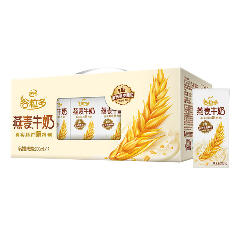 谷粒多颗粒燕麦牛奶200ml*12盒