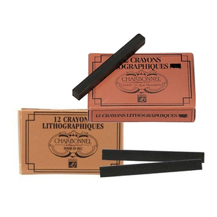 法国进口LB夏勃纳石版画铅笔1-5号12支装CHARBONNEL11317石版工具