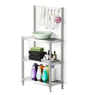 浴室角架卫生间脸盆架收纳置物架厕所毛巾挂架落地储物不锈钢架子