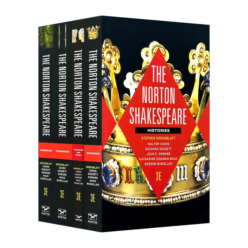 英文原版 The Norton Shakespeare 诺顿莎士比亚戏剧集 第三版 4卷装 英文版 进口英语原版书籍