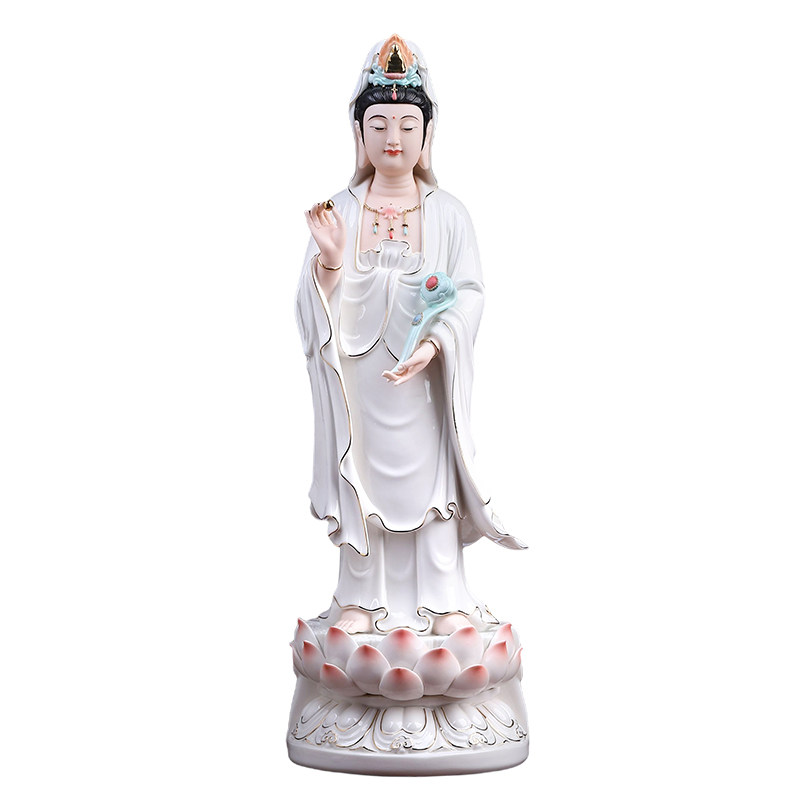 大尺寸52公分陶瓷观音菩萨像德化