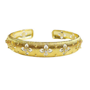 布契拉丝手镯女开口意大利手链高级感复古闪钻轻奢手饰叠戴宫廷风