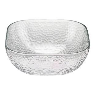 2025新款方形水晶玻璃碗沙拉水果盘高颜值盘子客厅家用果盘小高级