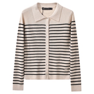 保罗彼得2025年秋新款女士针织开衫气质百搭毛衣空调服JAECZ00131