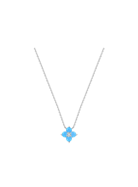 高小小鸢尾花幸运四叶草首饰项链